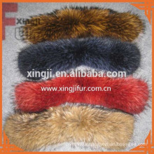 dyed color 5*70cm collar for jacket raccoon fur collar